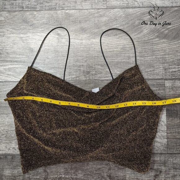 H&M Divided Spaghetti Strap Crop Tank Top Size M - Picture 3 of 5